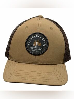 The Normal Brand Duck Club Trucker Hat Snapback Brown Mesh Hunting Outdoor Cap